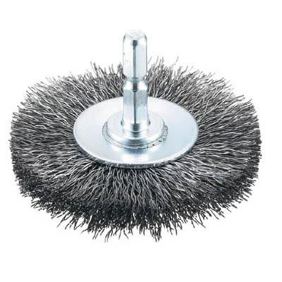 トラスコ中山 TB-6232-60 軸付ホイールブラシ φ65X軸6.35 鋼線0.3