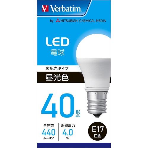 三菱ケミカルメディア LDA4D-E17-G/LV4 昼光色 LED電球 E17口金 400 440lm