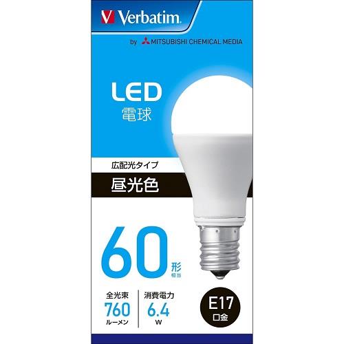 三菱ケミカルメディア LDA6D-E17-G/LV4 昼光色 LED電球 E17口金 600 760lm