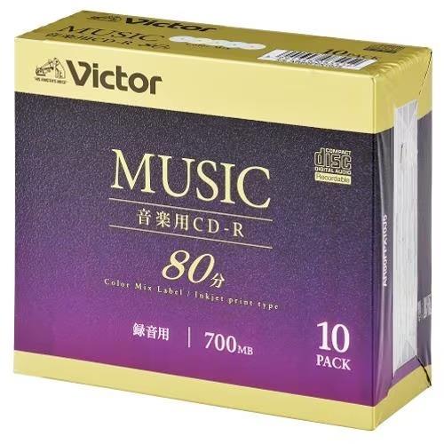 ビクター(Victor) AR80FPX10J5 Victor 音楽用 24倍速 CD-R 10枚パック 700MB 80分