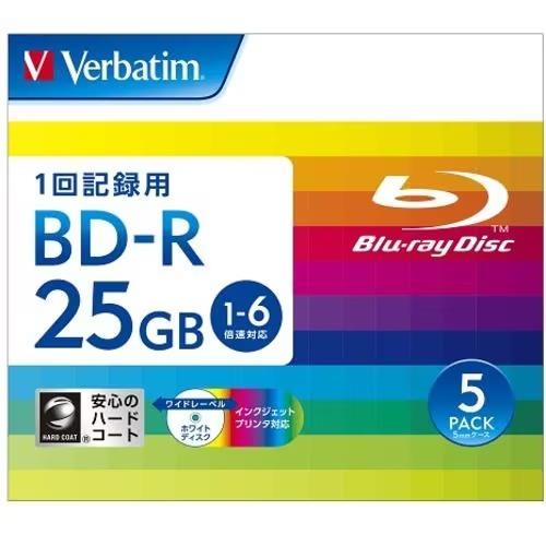 Verbatim(バーベイタム) DBR25RP5V2 Verbatim BDメディア 25GB データ用 6倍速 BD-R ブルーレイディスク 5枚パック 25GB