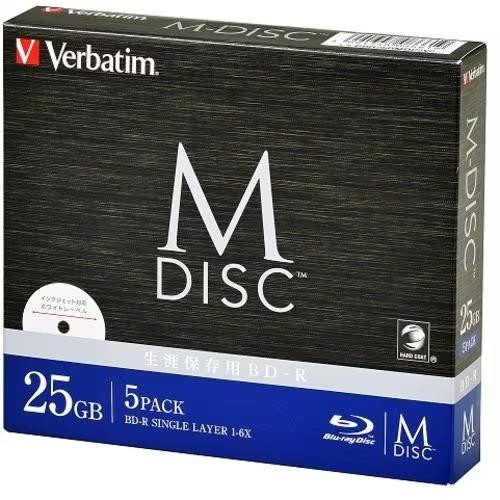 Verbatim(バーベイタム) DBR25RMDP5V2 Verbatim BD-R ブルーレイディスク データ用M-DISC 25GB