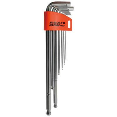 旭金属工業 AQS0910 ロングボールポイント六角棒レンチセット9本組
