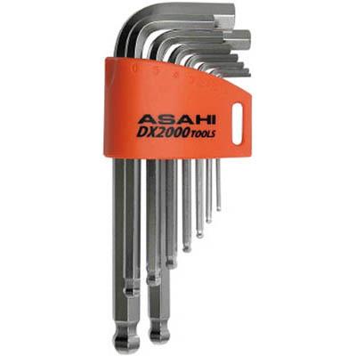 旭金属工業 AZS0910 メッキボールポイントショート六角棒レンチセット9本組