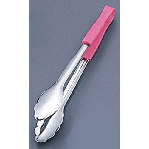 大泉合成 18-8抗菌PPハンドル カラー万能トング 小 ピンク