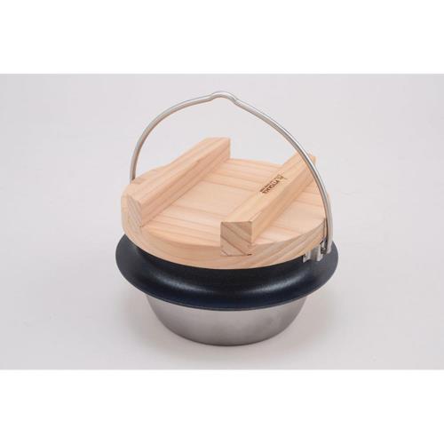 プリグレース ご飯釜 クラッド 超羽釜 舞 3合炊 釜飯 内面フッ素加工 IH対応 2層クラッド材 木蓋付