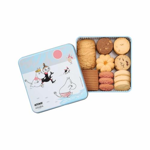 ムーミン アラビア(MOOMIN ARABIA) ムーミン クッキー缶 ムーミンアラビア クッキーアソート缶 2025 8種 25枚 アイススイミング柄 日本限定 MOOMINARABIA 限定