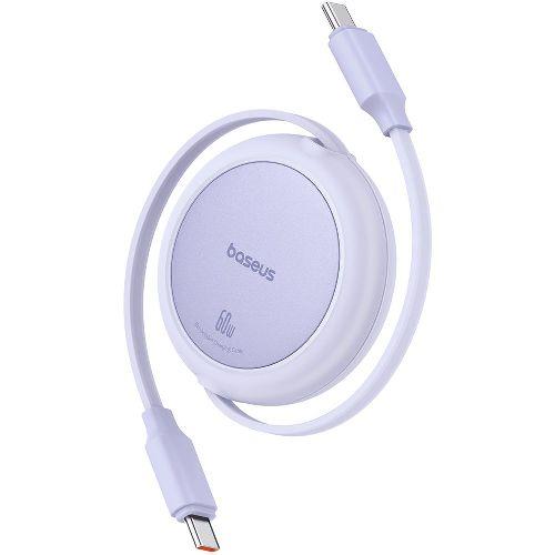 Baseus(ベースアス) P10364500511-01 ネビュラパープル Free2Pull 巻き取り式USB-Cケーブル60W 1m