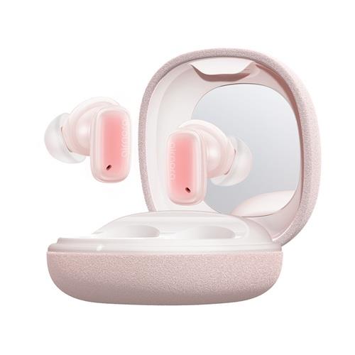 Baseus(ベースアス) AIRNORA2P ベイビーピンク 小型ミラー内蔵 空間オーディオ Bluetooth5.3対応 イヤホン 30時間再生 専用アプリ対応