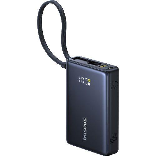 Baseus(ベースアス) P10076803123-00 コズミックブラック PicoGo モバイルバッテリー 45W 10000mAh USB-Cケーブル内蔵