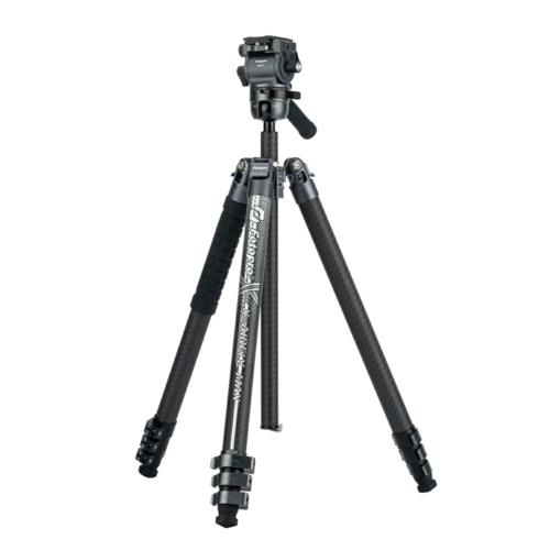 KING Fotopro X-AIRFLY Max video カーボン三脚 4段 ビデオ雲台搭載