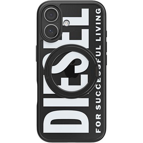 DIESEL(ディーゼル) iPhone17用 Diesel Ringstand-Magsafe Case FW24 black/white iPhone17ケース 60403