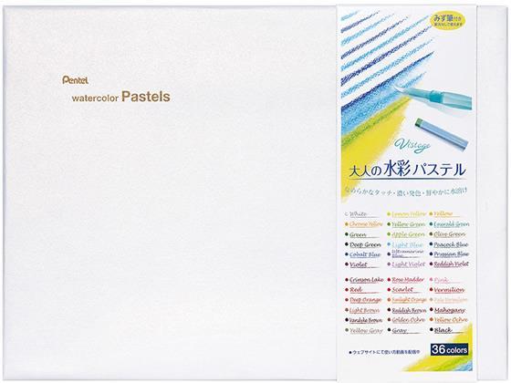 ぺんてる Vistage ヴィスタージュ 大人の水彩パステル 36色[代引不可]【仕入先直送品Ａ】