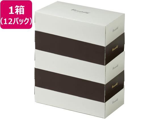 Forestway ティッシュペーパー ホワイト×ブラウン200組 5個×12パック[代引不可]【仕入先直送品Ａ】