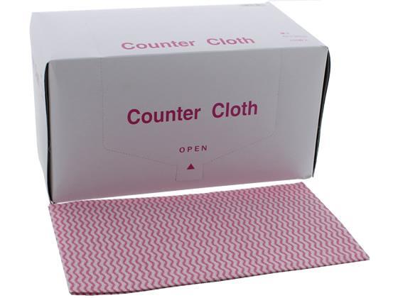 その他 KCC/カウンタークロス 薄手 35×60cm ピンク 100枚[代引不可]【仕入先直送品Ａ】