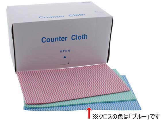 その他 KCC/カウンタークロス 薄手 35×60cm ブルー 100枚[代引不可]【仕入先直送品Ａ】