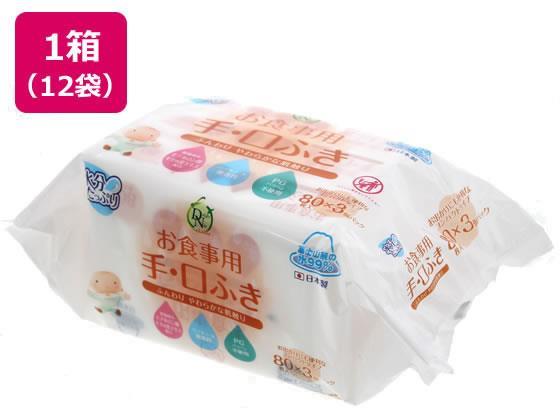 大一紙工 DN99 お食事用手口ふき 80枚×3P×12袋[代引不可]【仕入先直送品Ａ】