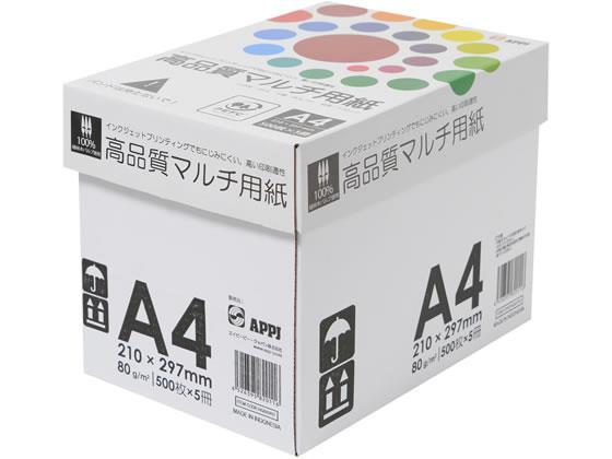 APP インクジェット対応 高品質マルチ用紙A4 500枚×5冊[代引不可]【仕入先直送品Ａ】