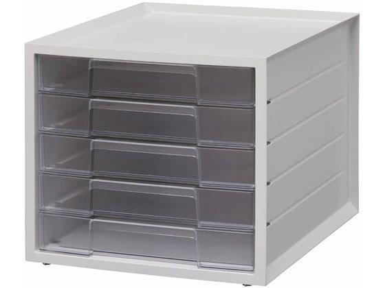 アイリスオーヤマ A4レターケース 浅型5段 ホワイト[代引不可]【仕入先直送品Ａ】