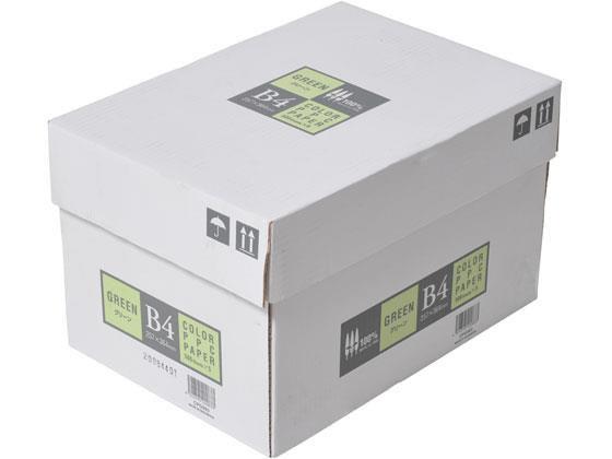 APP カラーコピー用紙 グリーン B4 500枚×5冊[代引不可]【仕入先直送品Ａ】