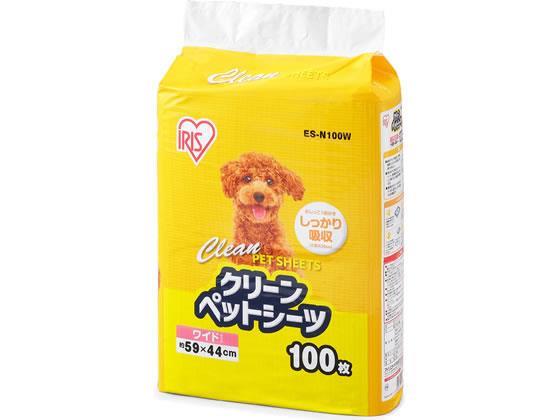 アイリスオーヤマ クリーン ペットシーツ ワイド 100枚[代引不可]【仕入先直送品Ａ】