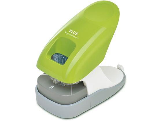 プラス 針なしホッチキス ペーパークリンチ卓上型 12枚とじ グリーン[代引不可]【仕入先直送品Ａ】