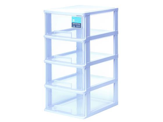 サンコープラスチック ストッキー 深型4段[代引不可]【仕入先直送品Ａ】