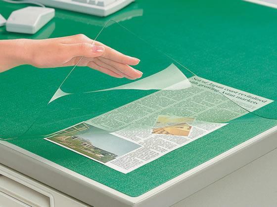 コクヨ デスクマット軟質 エコノミータイプ 下敷付 902×622 グリーン[代引不可]【仕入先直送品Ａ】