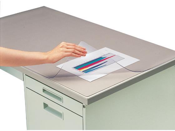 コクヨ デスクマット軟質 非転写 下敷付 600×450 グレー[代引不可]【仕入先直送品Ａ】