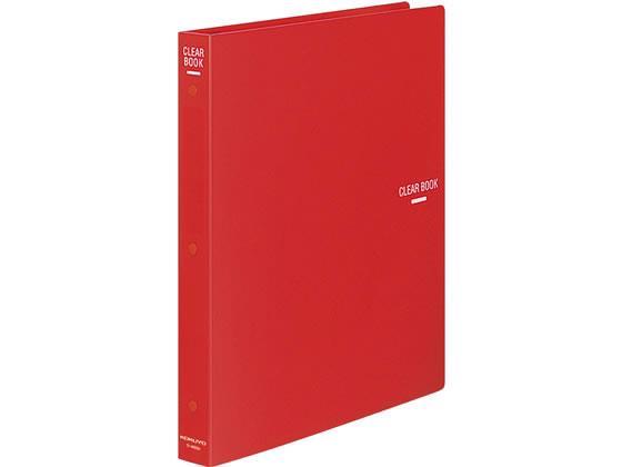 コクヨ クリヤーブック 差替式 A4タテ 30穴 背幅34mm 赤[代引不可]【仕入先直送品Ａ】