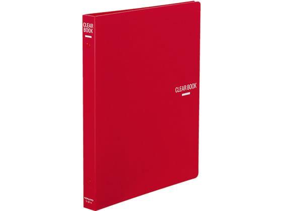 コクヨ クリヤーブック 差替式 B5タテ 26穴 背幅27mm 赤[代引不可]【仕入先直送品Ａ】