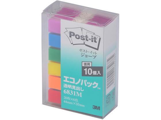 3M 〈ポスト・イット〉ジョーブ 透明見出し エコノパック[代引不可]【仕入先直送品Ａ】