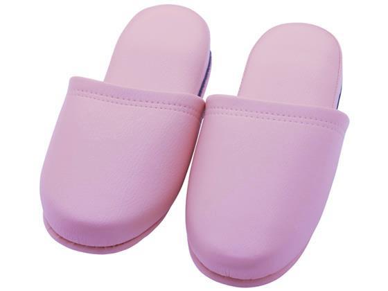 その他 抗菌レザー調スリッパ ピンク［10足］/36054[代引不可]【仕入先直送品Ａ】