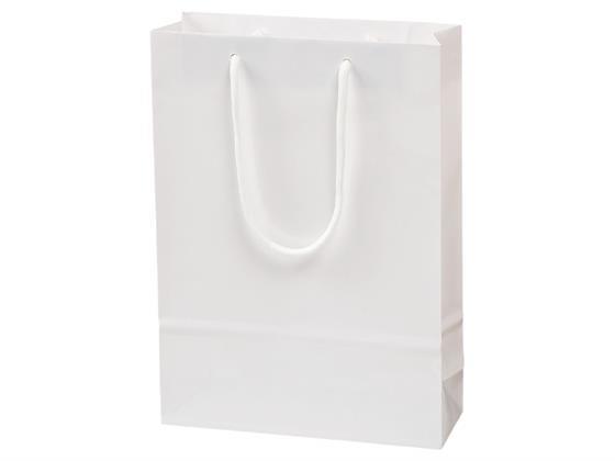 スーパーバッグ ラミネート紙手提袋 白無地 S 10枚[代引不可]【仕入先直送品Ａ】