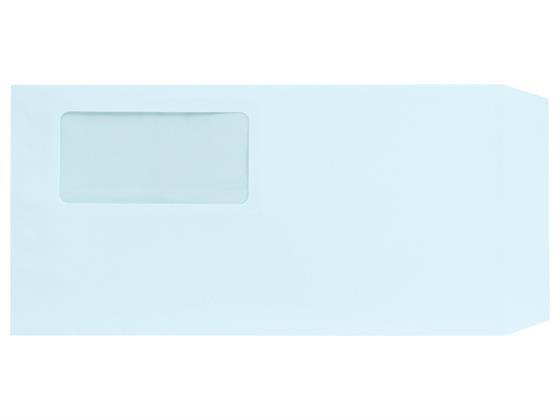 ツバメ工業 窓付ワンタッチ封筒 長3スカイ 80g 1000枚[代引不可]【仕入先直送品Ａ】