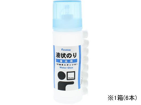 Forestway 液状のり補充用 400ml 6本[代引不可]【仕入先直送品Ａ】
