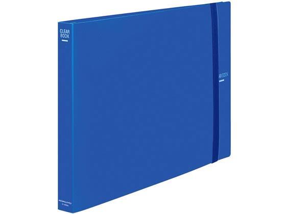 コクヨ クリヤーブック 差替式 Ａ3ヨコ 30穴 背幅34mm 青[代引不可]【仕入先直送品Ａ】