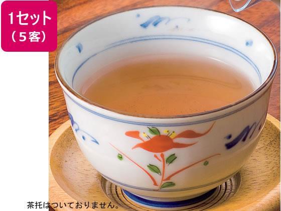 西陶 染付赤絵煎茶揃 5客入[代引不可]【仕入先直送品Ａ】