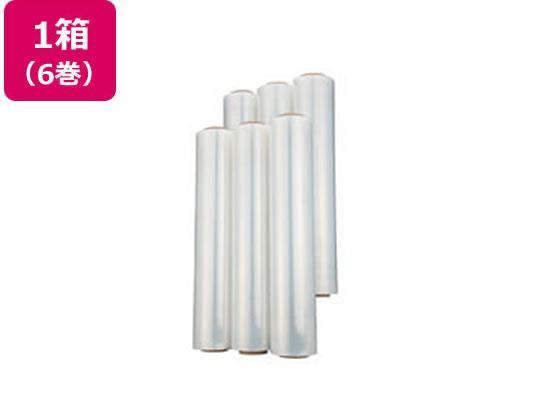 その他 ストレッチフィルム 15ミクロン 幅500mm×長さ300m 3インチ 6巻[代引不可]【仕入先直送品Ａ】