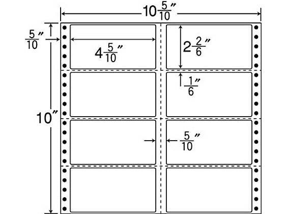 ナナクリエイト 連続ラベルナナフォーム 8面 荷札タイプ 500折[代引不可]【仕入先直送品Ａ】