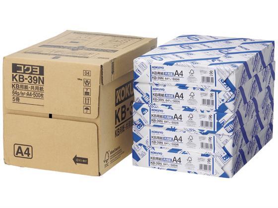コクヨ KB用紙 共用紙 64g A4 500枚×5冊[代引不可]【仕入先直送品Ａ】