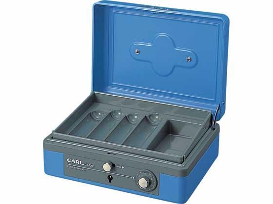 カール事務器 手提げ金庫コンパクトタイプ 青[代引不可]【仕入先直送品Ａ】