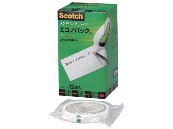 3M スコッチ メンディングテープ エコノパック 幅15mm 12巻入[代引不可]【仕入先直送品Ａ】