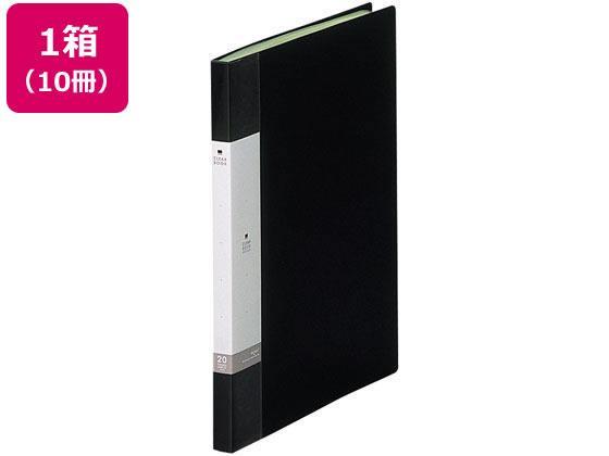 リヒトラブ リクエスト クリヤーブック A4タテ 20ポケット 黒 10冊[代引不可]【仕入先直送品Ａ】