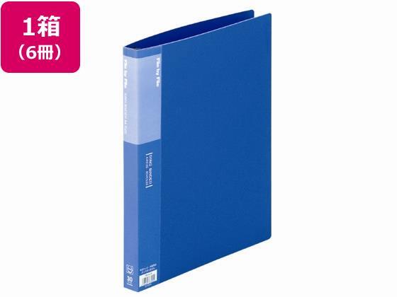 ビュートン リングバインダー A4タテ 30穴 背幅25mm ブルー 6冊[代引不可]【仕入先直送品Ａ】
