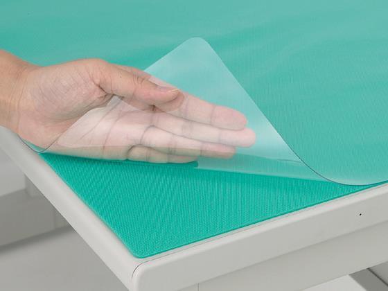 ライオン事務器 デスクマット 下敷付 910×625 グリーン[代引不可]【仕入先直送品Ａ】