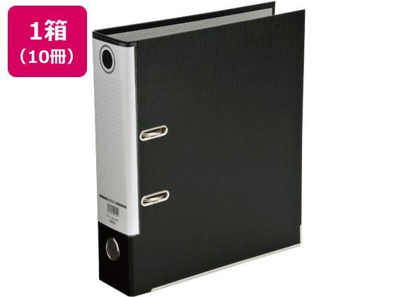 ハピラ レバー式アーチファイル A4タテ とじ厚58mm ブラック 10冊[代引不可]【仕入先直送品Ａ】