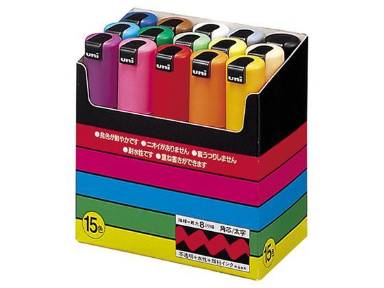 三菱鉛筆 ポスカ15色セット 太字[代引不可]【仕入先直送品Ａ】