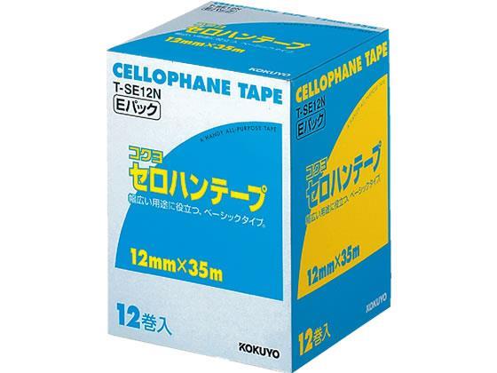 コクヨ セロハンテープ お得用Eパック 12mm×35m 12巻[代引不可]【仕入先直送品Ａ】