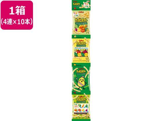 カルビー サッポロポテトつぶつぶベジタブルミニ 4連タイプ 10本[代引不可]【仕入先直送品Ａ】